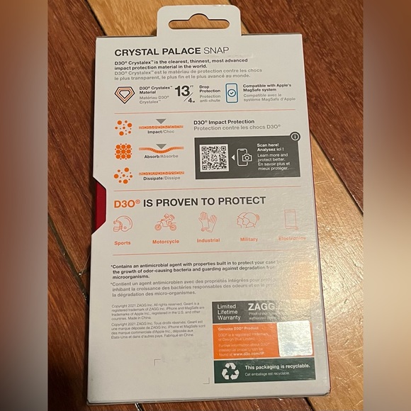 ZAGG clear case protector for IPhone 13. - Picture 2 of 6